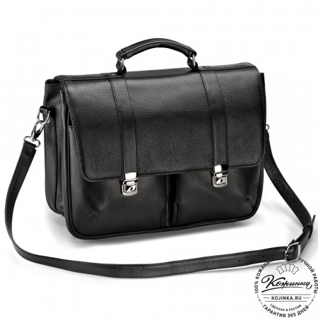 Кожаный портфель "Джозеф" (черный)