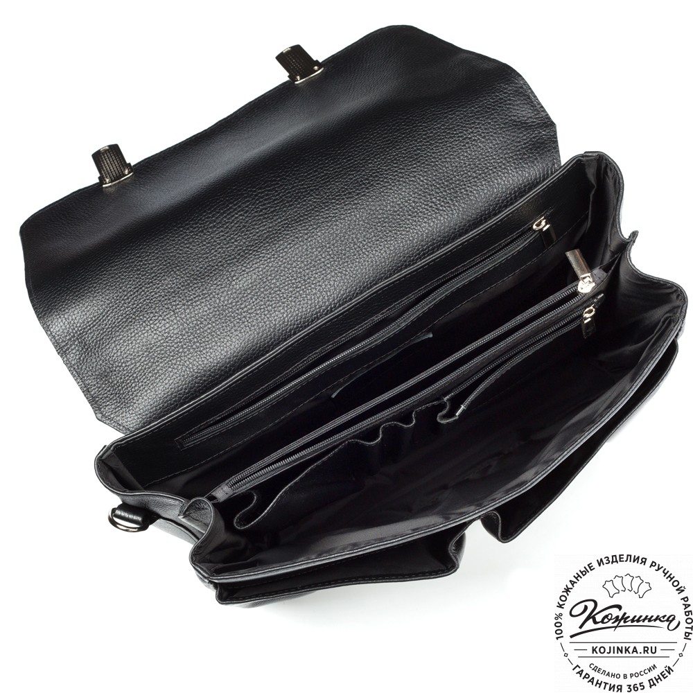 Кожаный портфель "Джозеф" (черный)