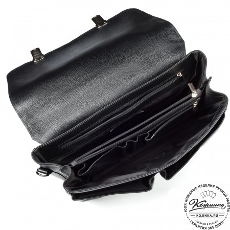 Кожаный портфель "Джозеф" (черный)