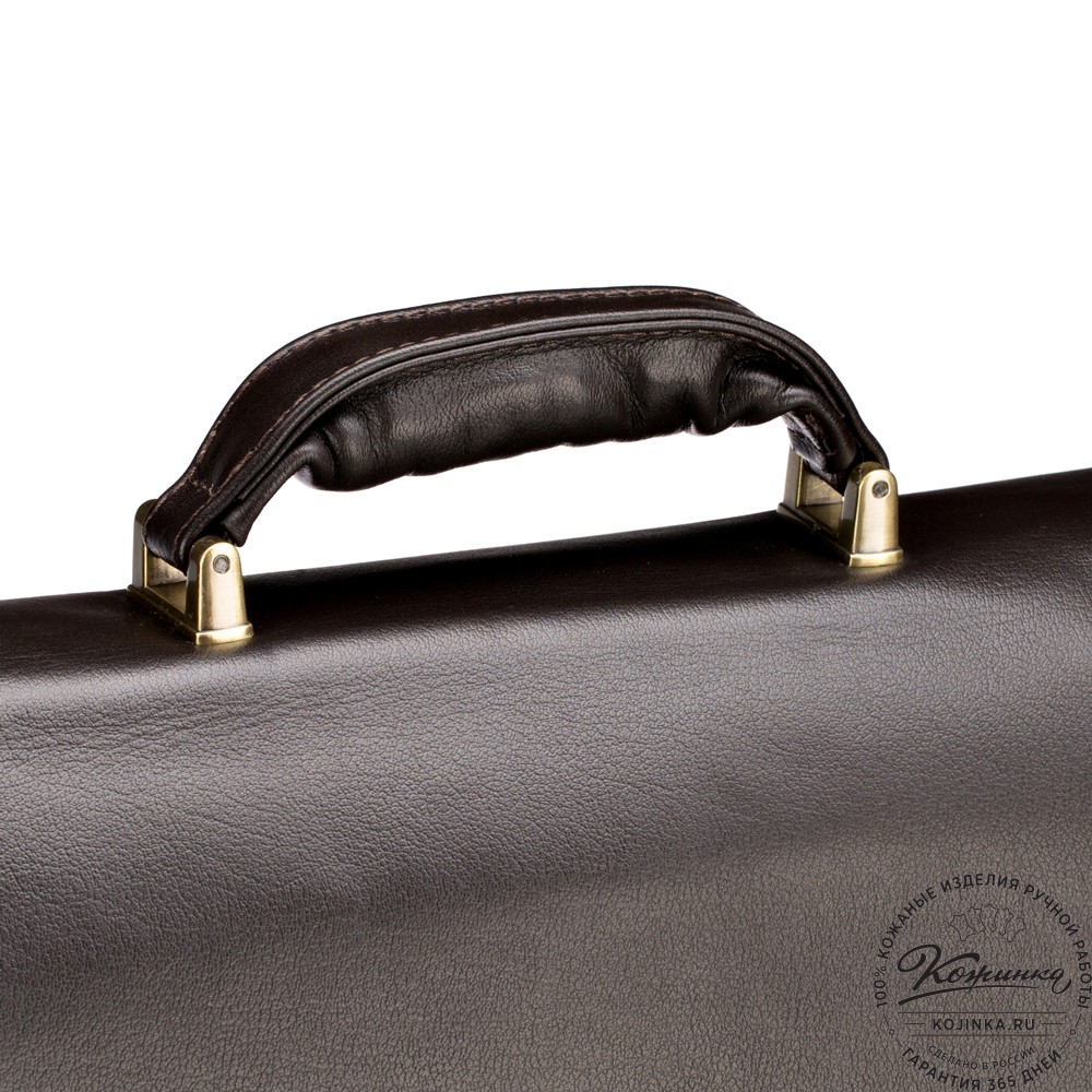 Кожаный портфель "Саймон" (тёмно-коричневый)
