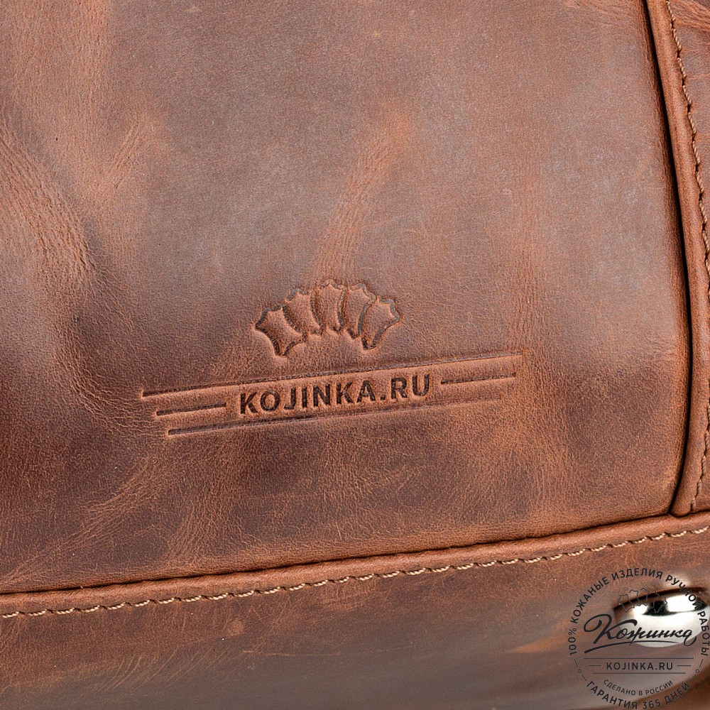 Кожаная дорожная сумка "Балтимор" (коричневый  воск)