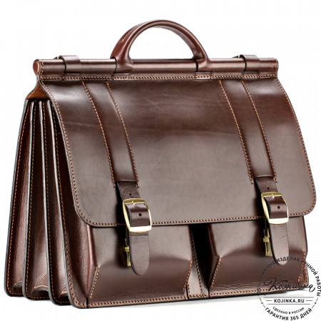 Кожаный портфель "Префект" (коричневый)