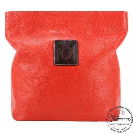 Женская кожаная сумка-рюкзак "Валентино" (красная)