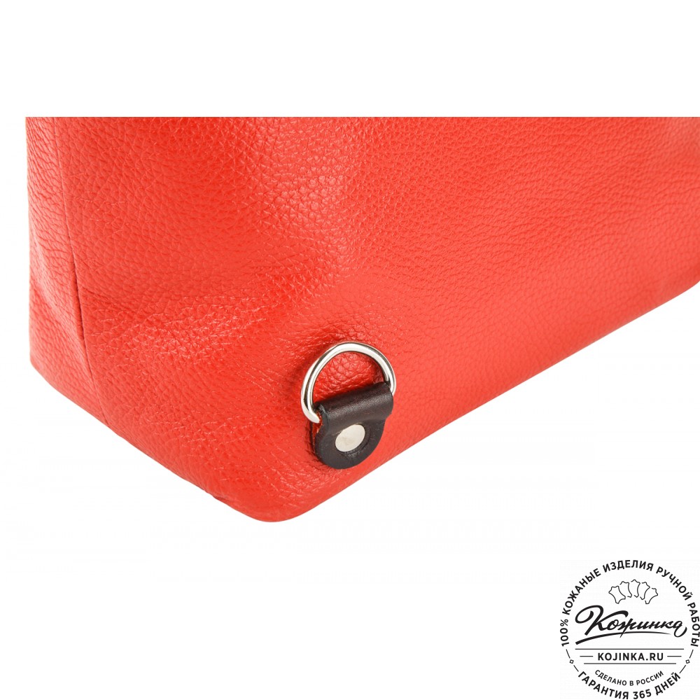 Женская кожаная сумка-рюкзак "Валентино" (красная)