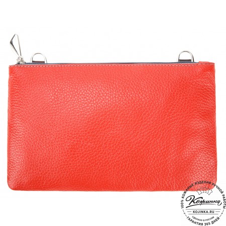 Женская кожаная сумка-рюкзак "Валентино" (красная)