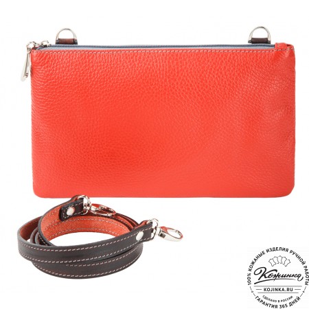 Женская кожаная сумка-рюкзак "Валентино" (красная)