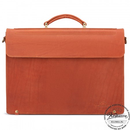 Кожаный портфель "Мирон" (рыжий)