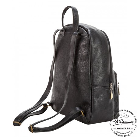 Кожаный рюкзак "Виолетта" (чёрный)