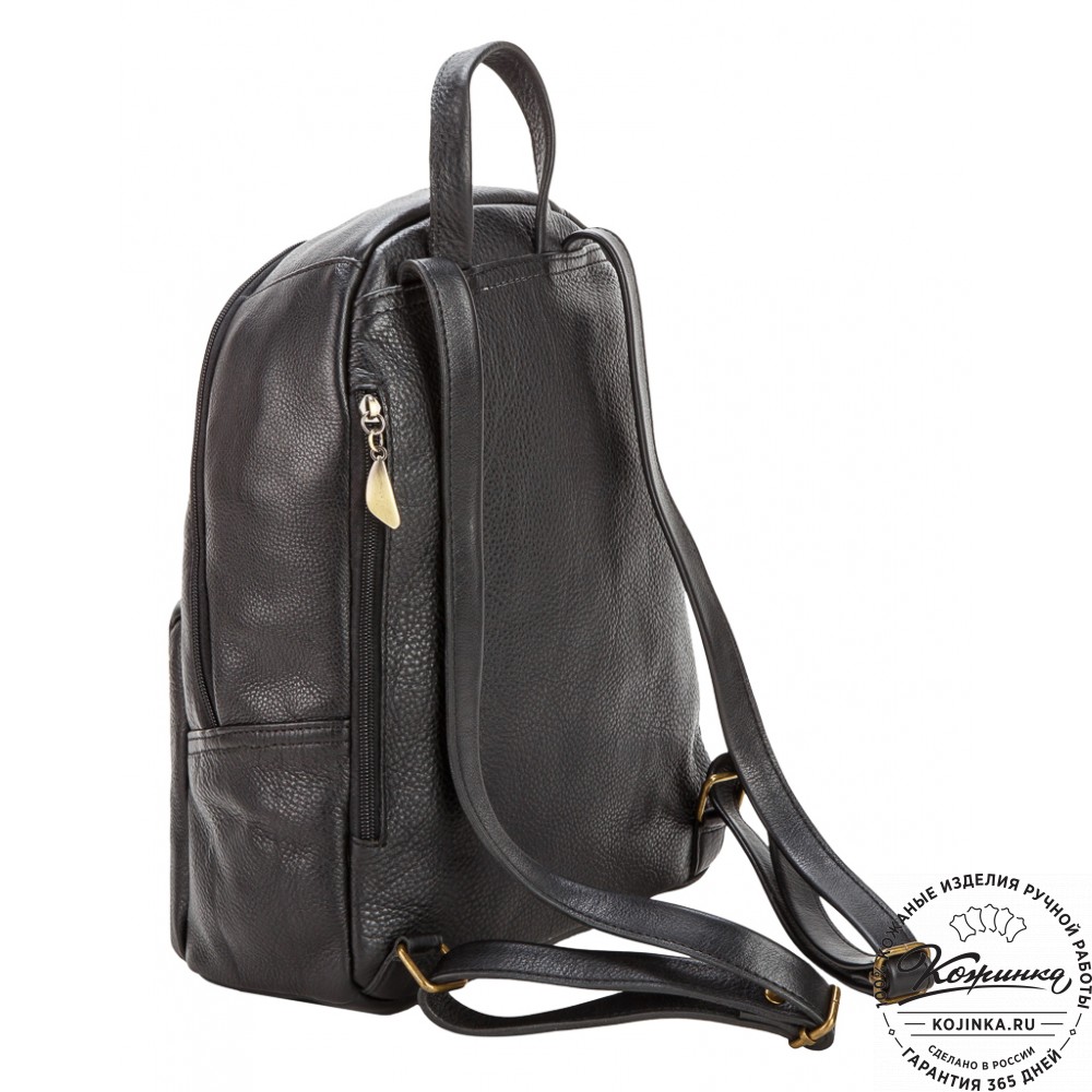 Кожаный рюкзак "Виолетта" (чёрный)