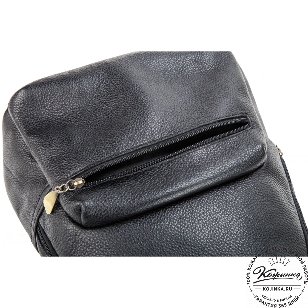 Кожаный рюкзак "Виолетта" (чёрный)