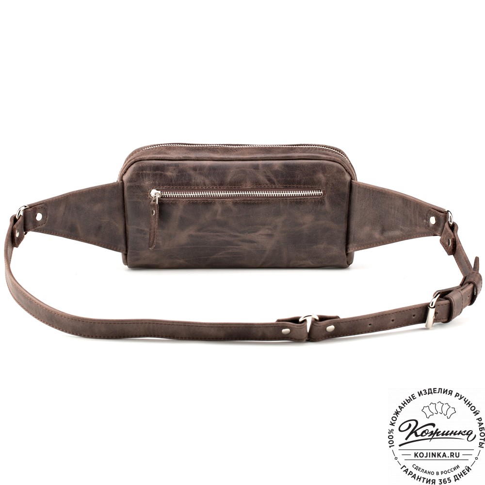 Мужская кожаная сумка "Серж" (тёмно-коричневый антик)