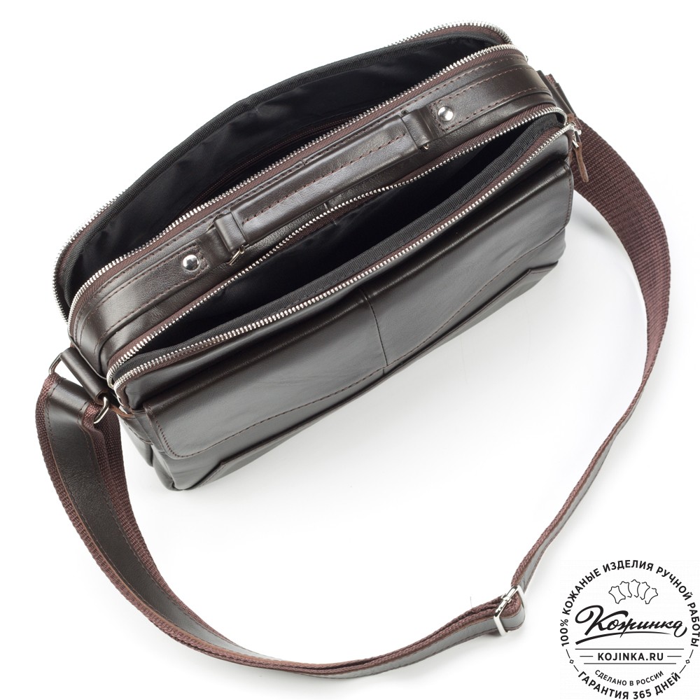 Кожаная сумка "Леон" (коричневая)