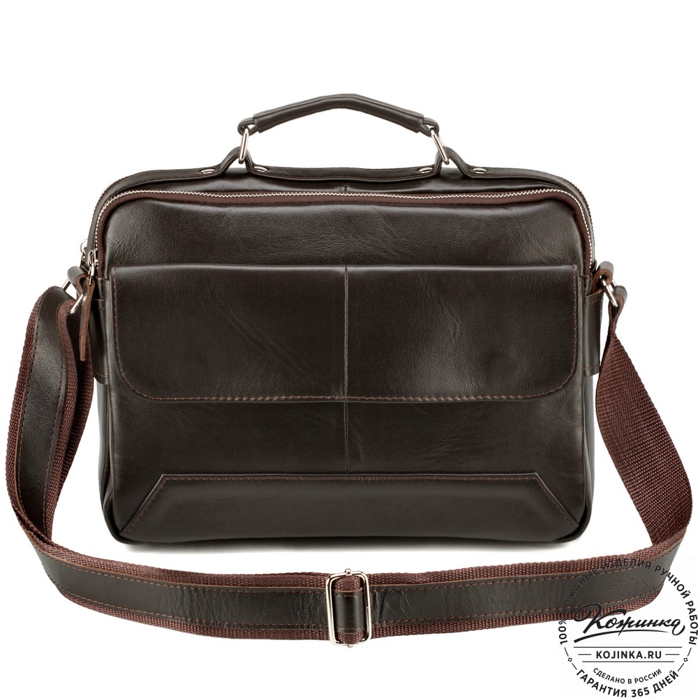 Кожаная сумка "Леон" (коричневая)