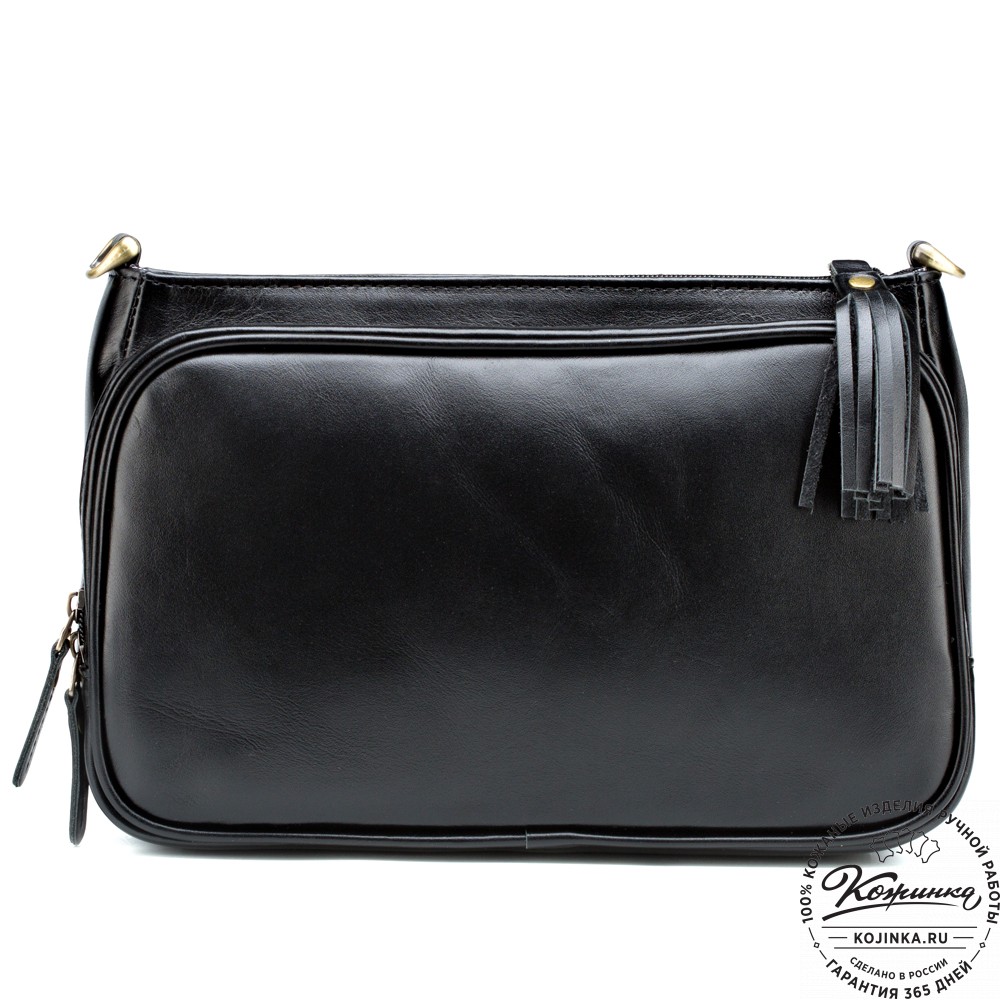 Женская кожаная сумка "Эмма" (чёрная)