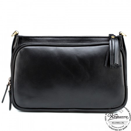 Женская кожаная сумка "Эмма" (чёрная)