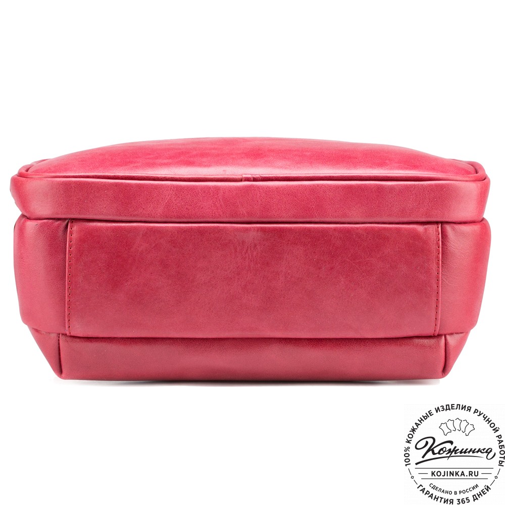 Женская кожаная сумка "Эмма" (красная)