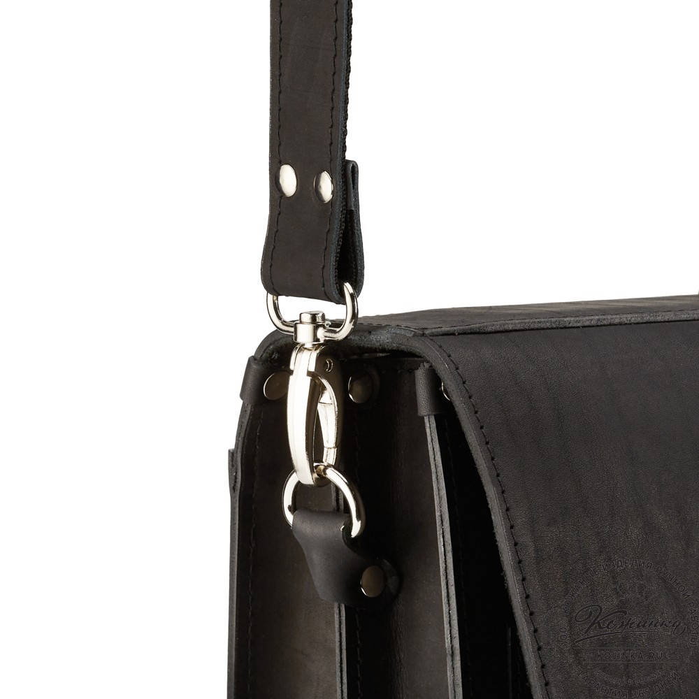 Кожаный портфель "Герман" (чёрный)