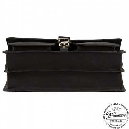 Кожаный портфель "Герман" (чёрный)