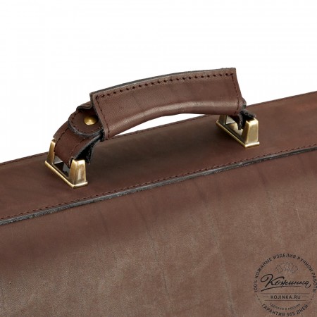 Кожаный портфель "Герман" (тёмно-коричневый)