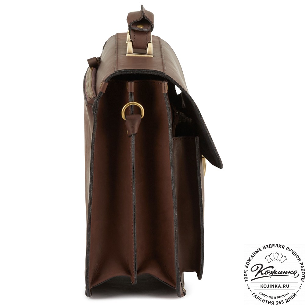 Кожаный портфель "Герман" (тёмно-коричневый)