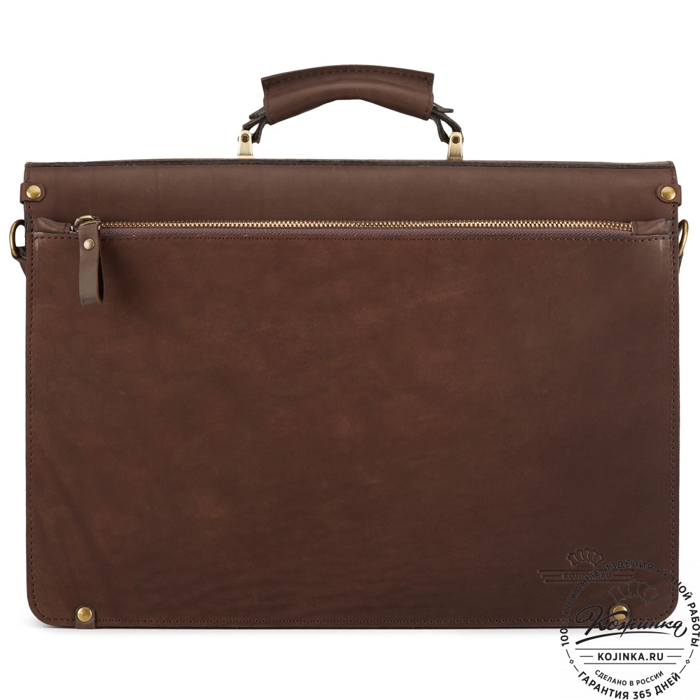 Кожаный портфель "Герман" (тёмно-коричневый)