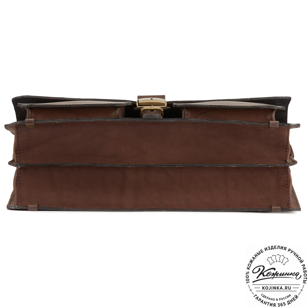 Кожаный портфель "Герман" (тёмно-коричневый)