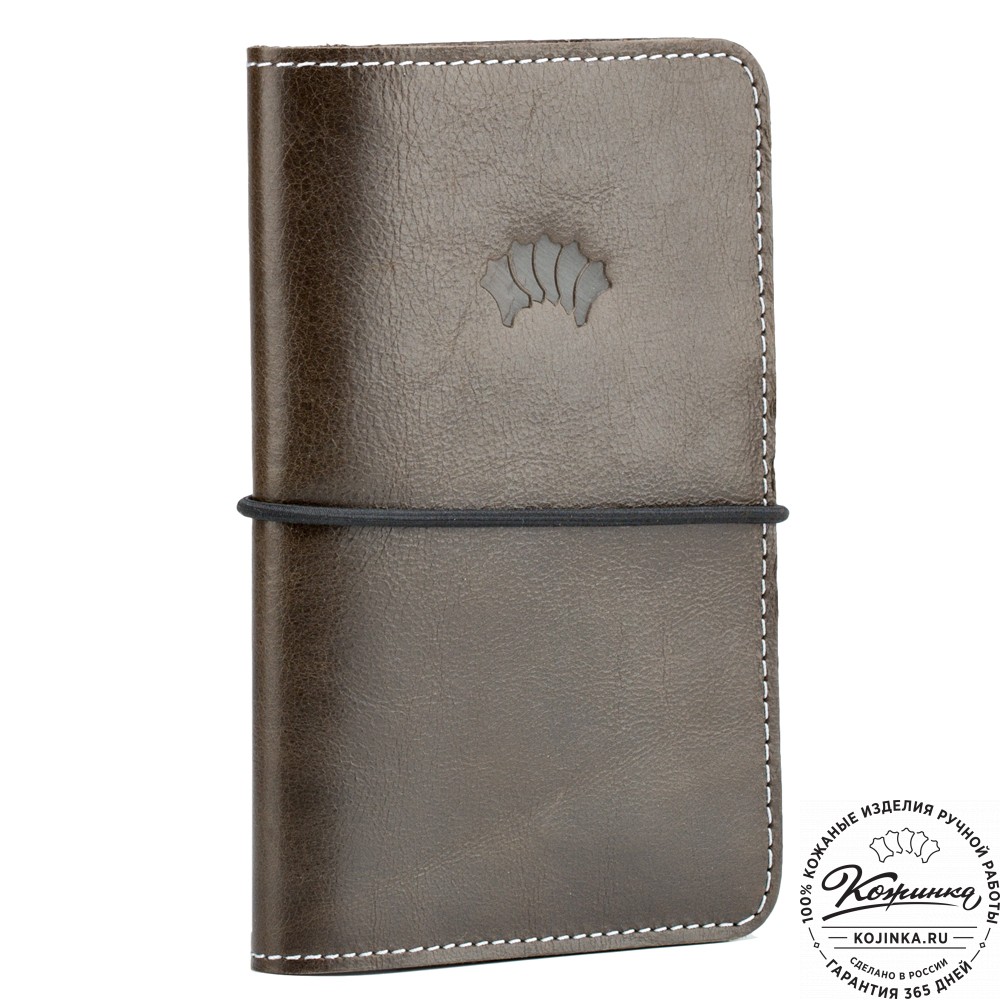 Кожаная обложка на паспорт Прага (оливковая)