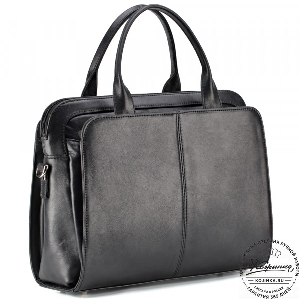 Женская кожаная сумка "Батерфляй" (чёрная). фото 1