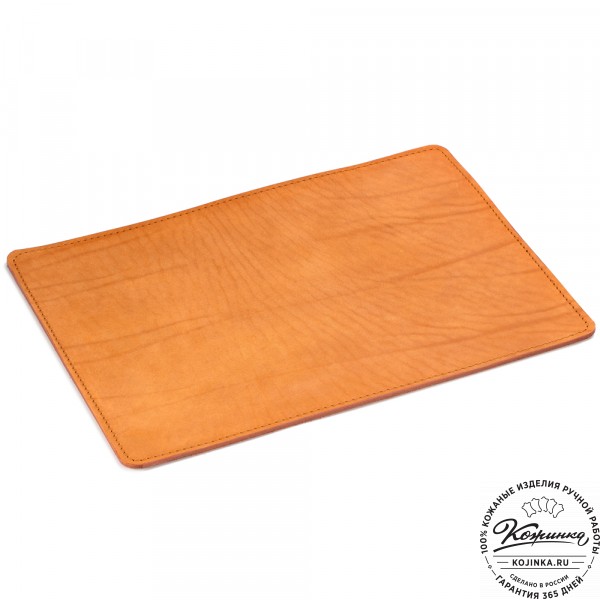Кожаный коврик для мыши большой (рыжий). фото 1