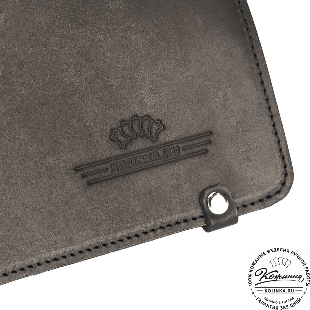 Кожаный портфель "Мирон" (чёрный)