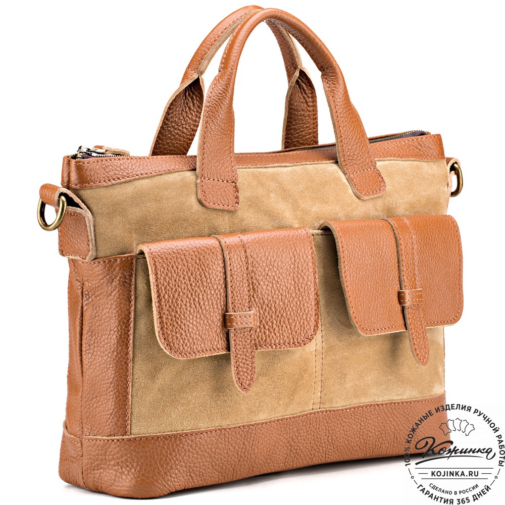 Женская кожаная сумка "Эльза" (рыжая)