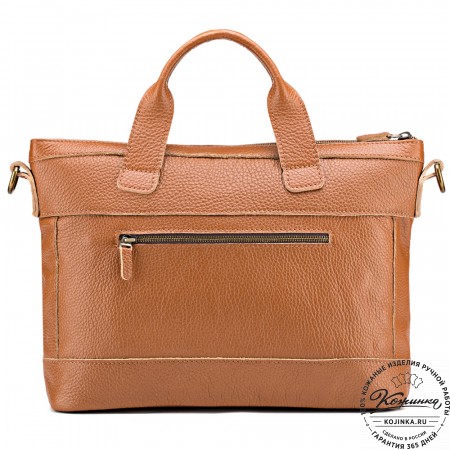 Женская кожаная сумка "Эльза" (рыжая)