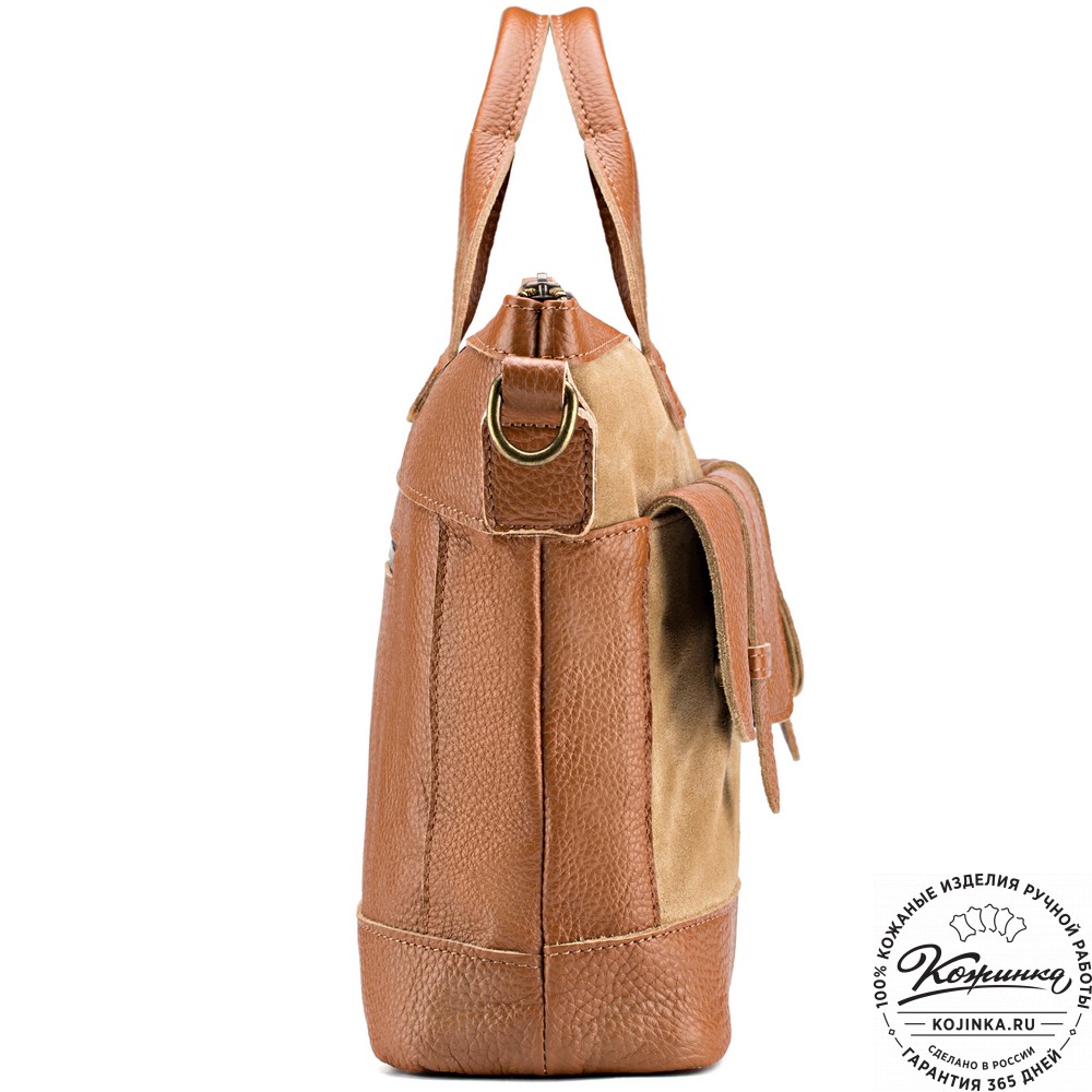 Женская кожаная сумка "Эльза" (рыжая)