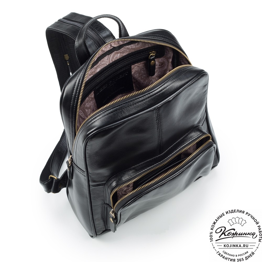 Кожаный рюкзак "Пандора" (чёрный)