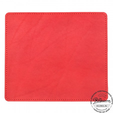 Кожаный коврик для мыши малый (красный)