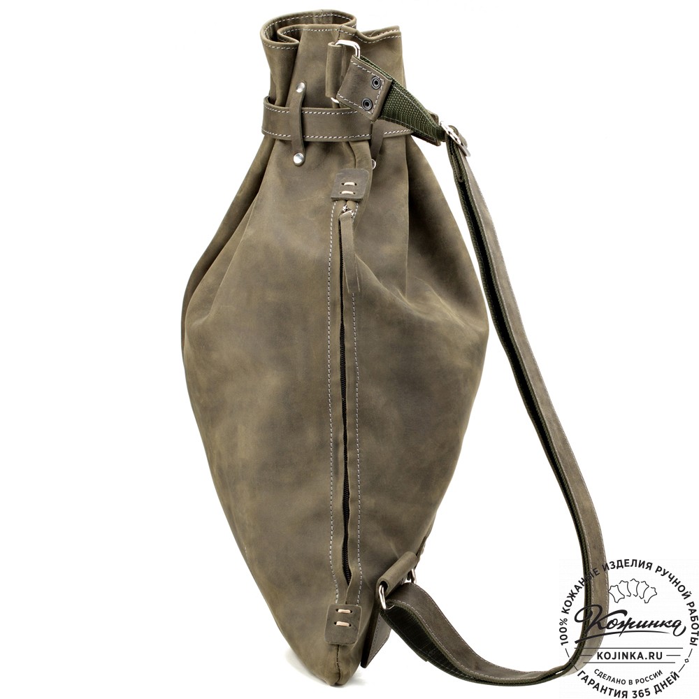 Кожаный рюкзак "Селена" (олива)