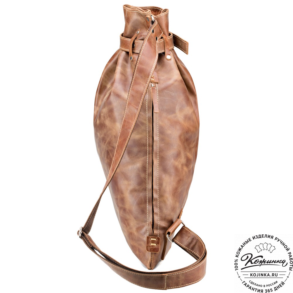 Кожаный рюкзак "Селена" (рыжий антик)
