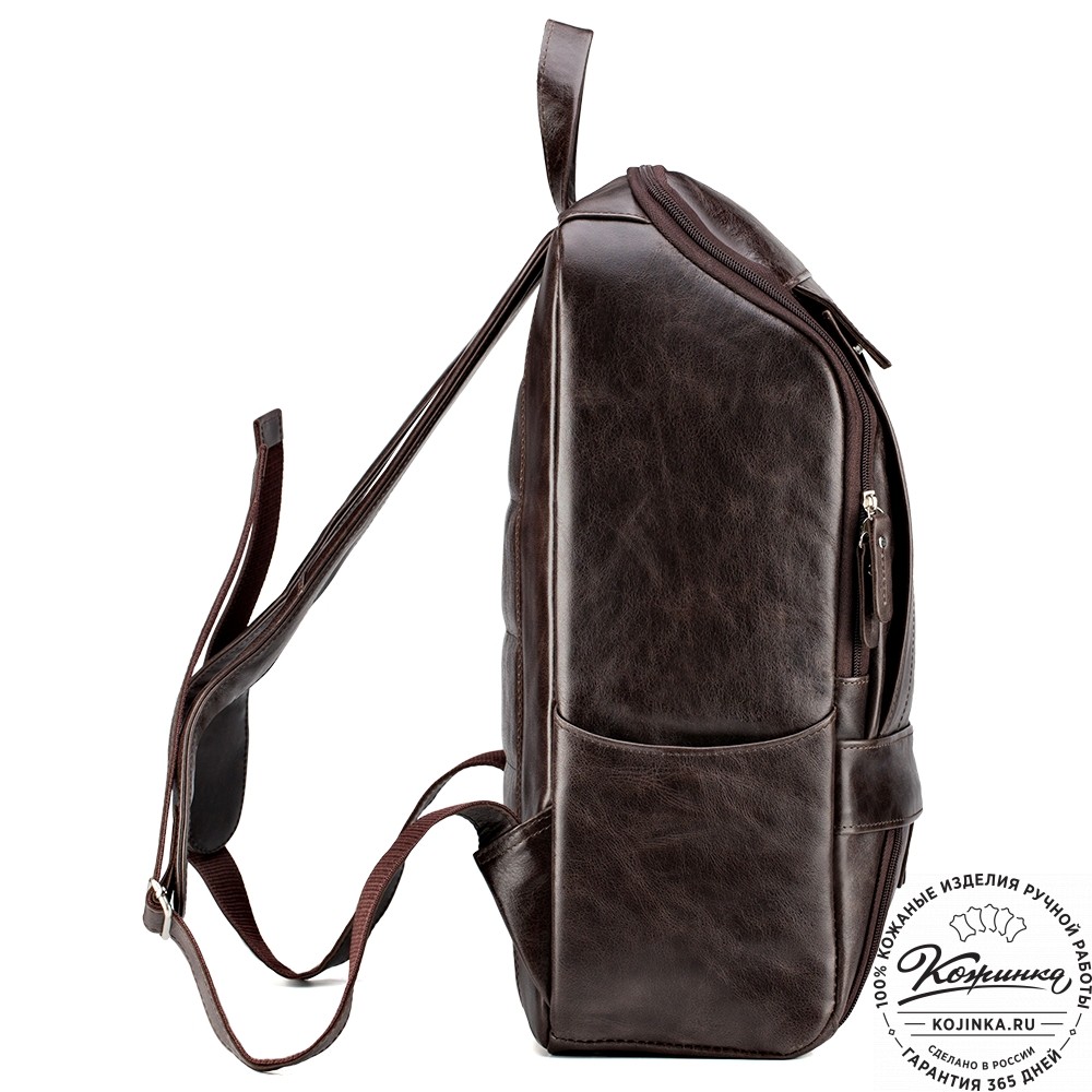 Кожаный рюкзак "Вена" (тёмно-коричневый антик)