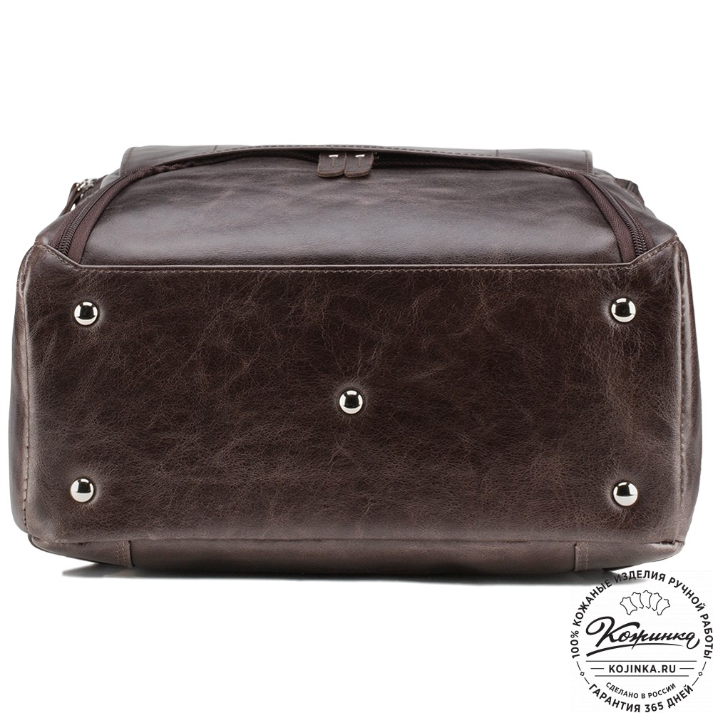 Кожаный рюкзак "Вена" (тёмно-коричневый антик)