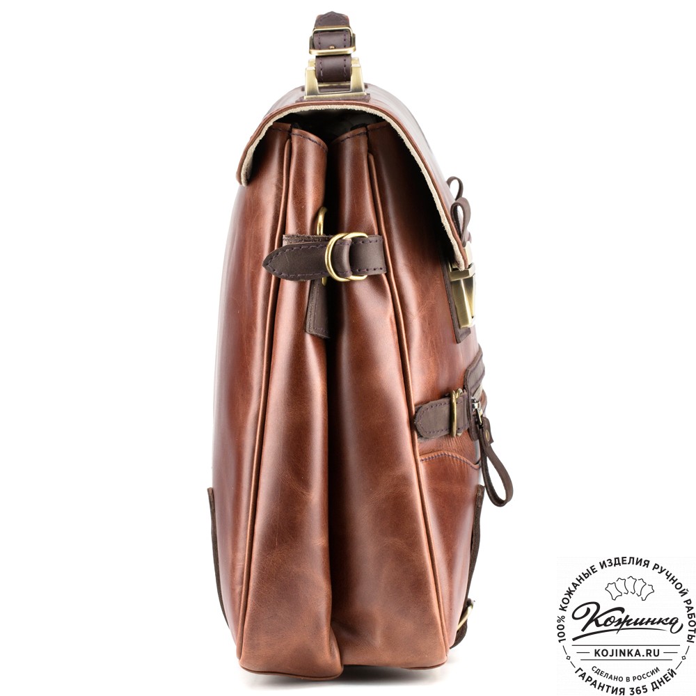 Кожаный портфель "Сталкер" (коричневый воск)