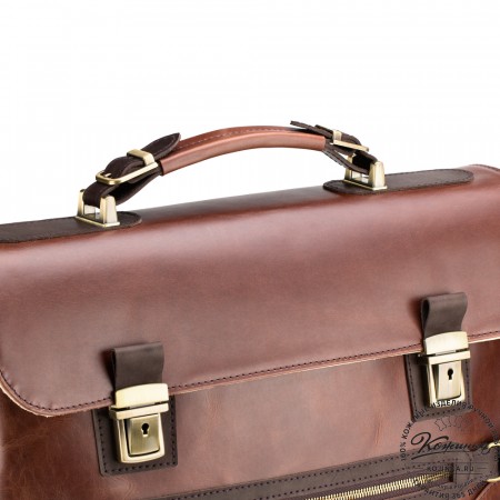 Кожаный портфель "Сталкер" (коричневый воск)