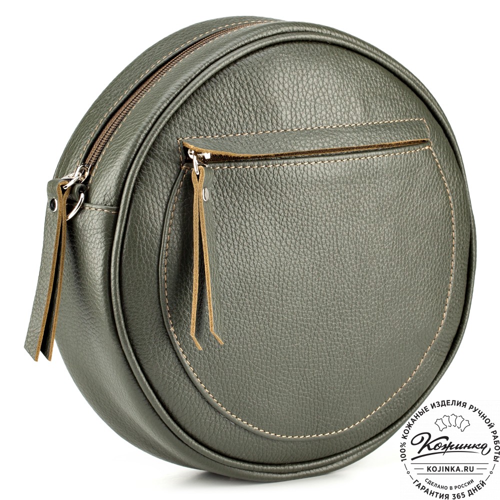 Женская кожаная сумка "Дарья" (оливковая)
