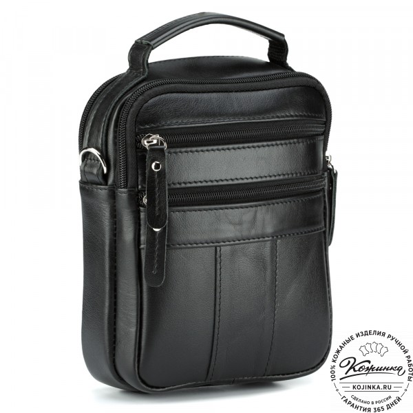 Кожаная сумка "Дали" (чёрная). фото 1