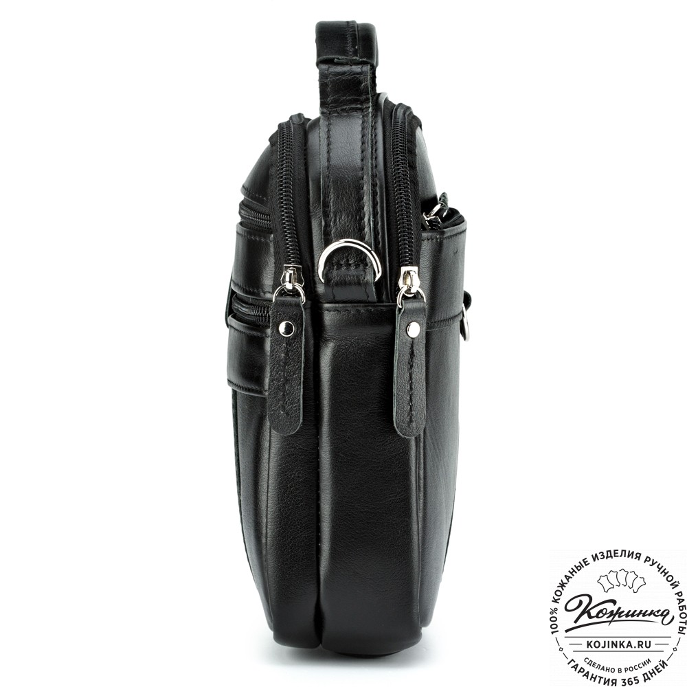 Кожаная сумка "Дали" (чёрная)