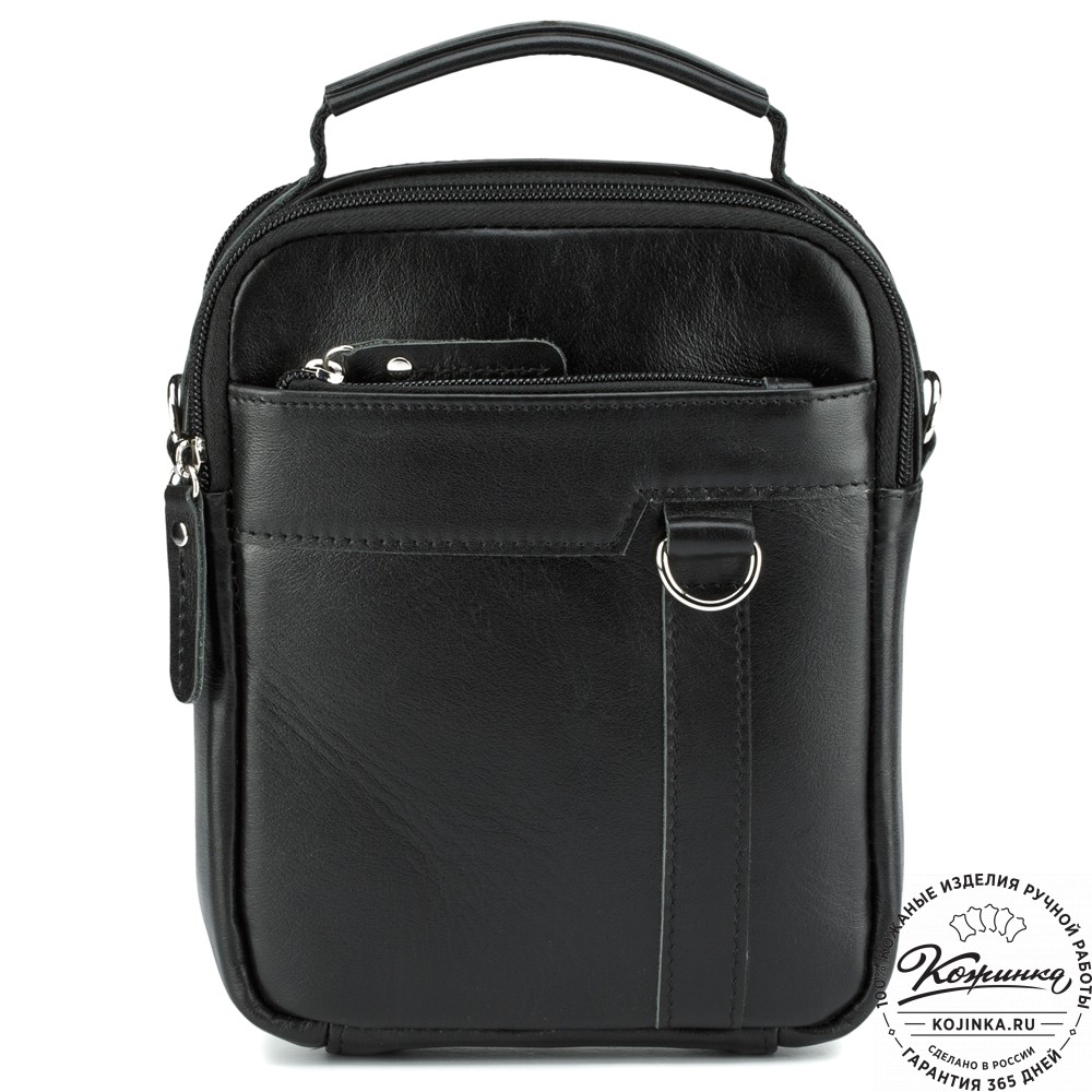 Кожаная сумка "Дали" (чёрная)