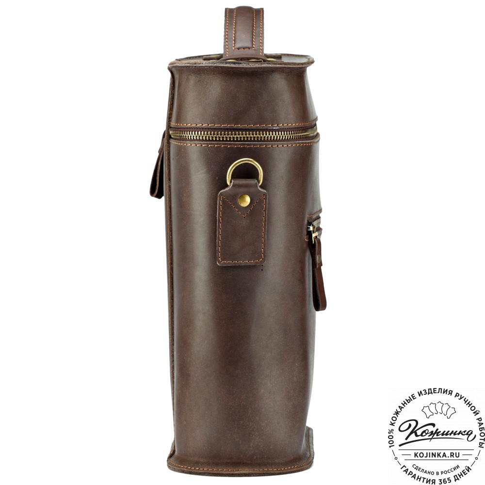 Кожаная сумка "Тимати" (коричневая)