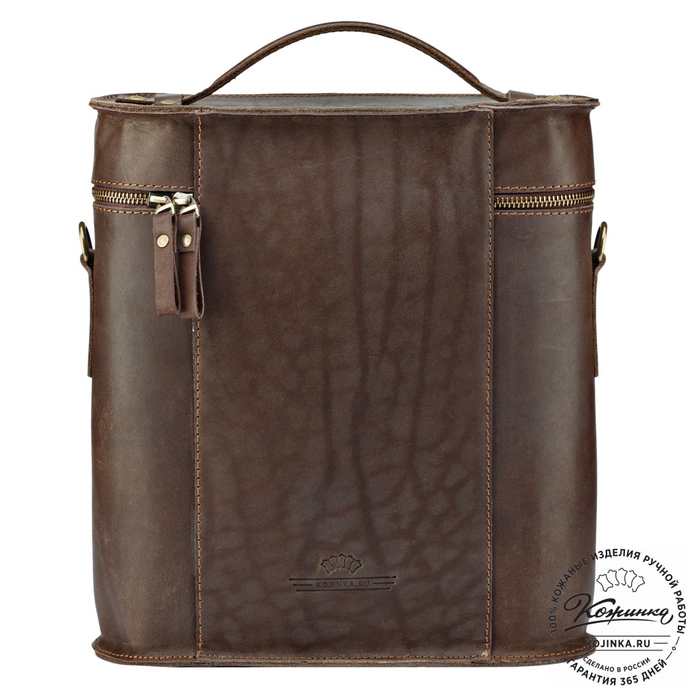 Кожаная сумка "Тимати" (коричневая)