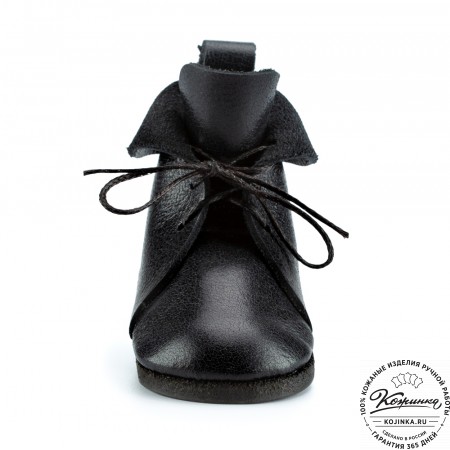 Кожаный брелок "Ботинок" (чёрный)