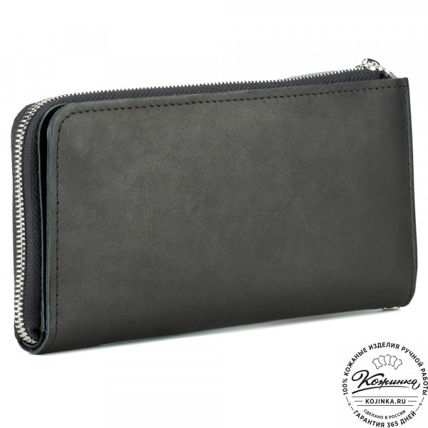 Кожаное портмоне "Дублин" (чёрный) . фото 1