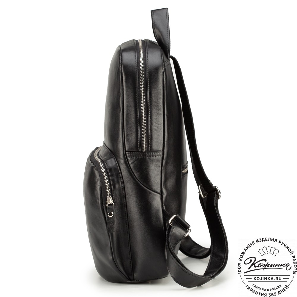 Кожаный рюкзак "Памела XL" (чёрный)